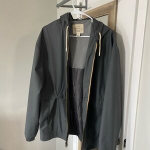 Gray Structured Rain and Windbreaker Jacket